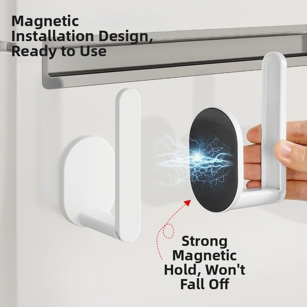 2Pcs Stretchable Cling Film Storage Rack Magnetic Hat Storage Holder Roll Paper Hanger Dorm