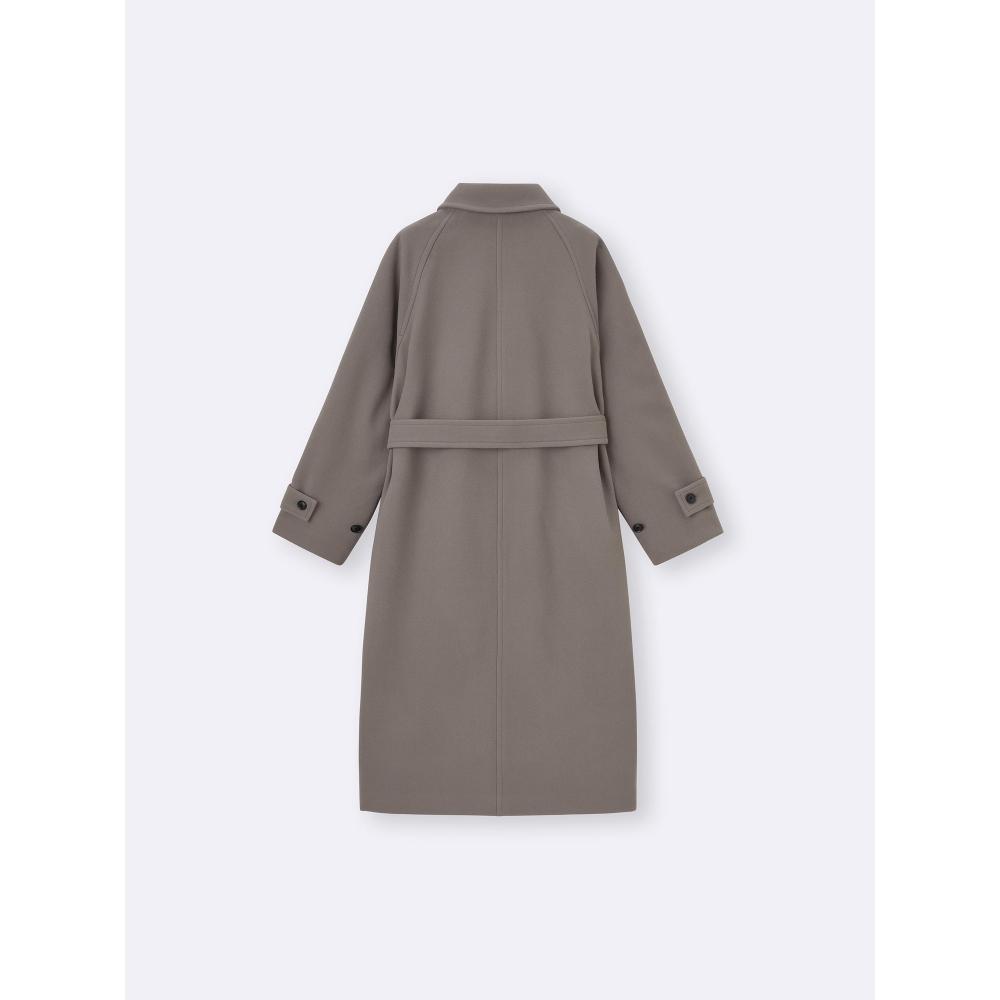 Gu By Uniqlo Cozy Melton Balmacaan Coat Model  Ec Length 113.0 120.0cm 