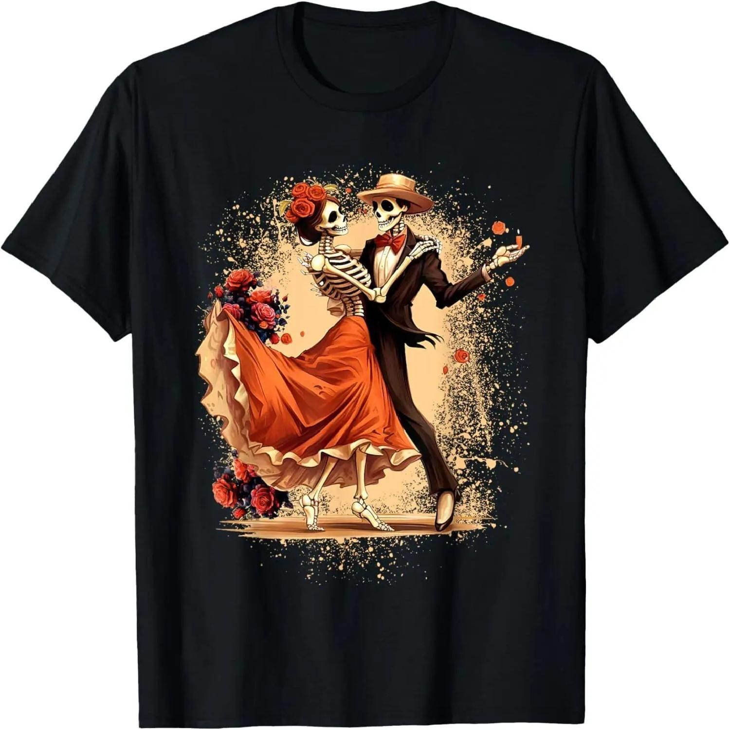 Dia De Los Muertos Skeletons Dancing Mexican Day Of The Dead T-Shirt XXXXXL разноцветный