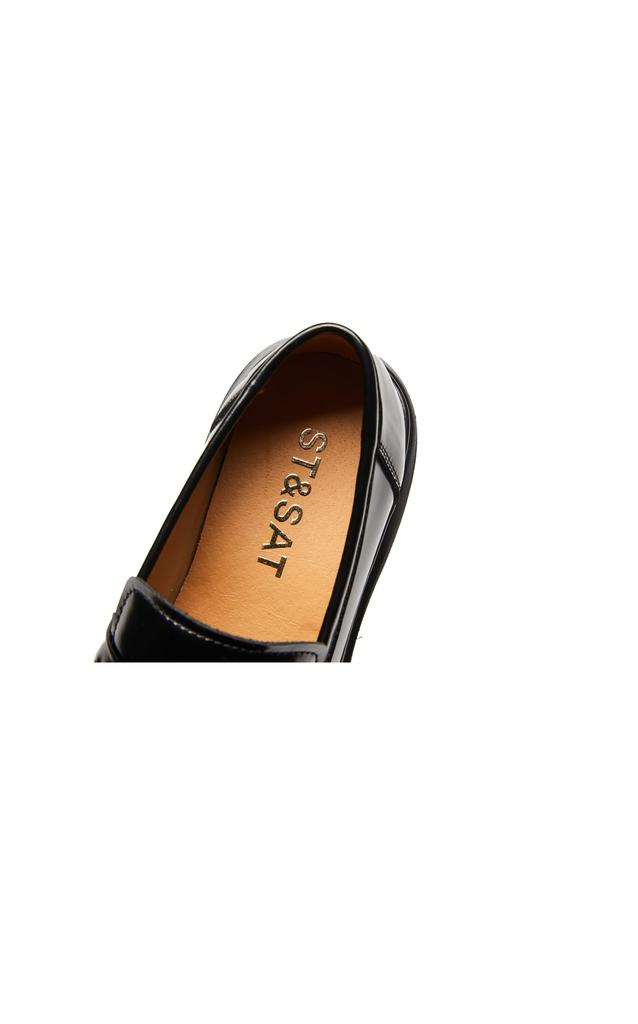 Dafoni Women's Loafers, Premium Leather, 6.2cm Heel, Lightweight for Commuting, with Anti-Odor Insole (Everyday Comfort), Size 23.5cm, Black