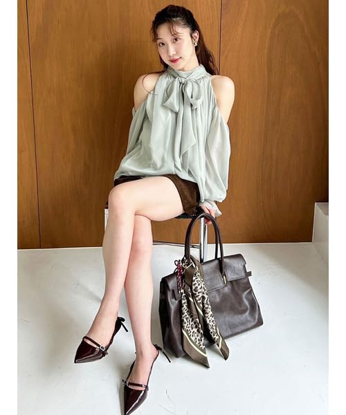 Lily Brown Belted Large Shoulder Bag LWGB254312BRWF