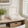 Handwoven Rattan Storage Basket Portable Picnic Basket Durable Woven Picnic Box  Home Storage
