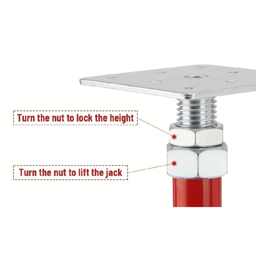 5-8" Adjustable Screw Jacks Post 2/4/8PCS,5000LBS Load Capacity House Floor Foundation Jacks for Basement Floor Leveling