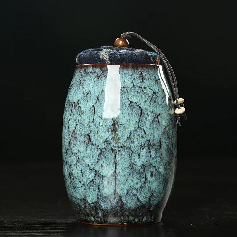 Color Kitchen Food Jar Mini Ceramic Medicine Jar Sealed Tea Caddy Desktop Decoration Gift Box Bottle Container Home Decoration