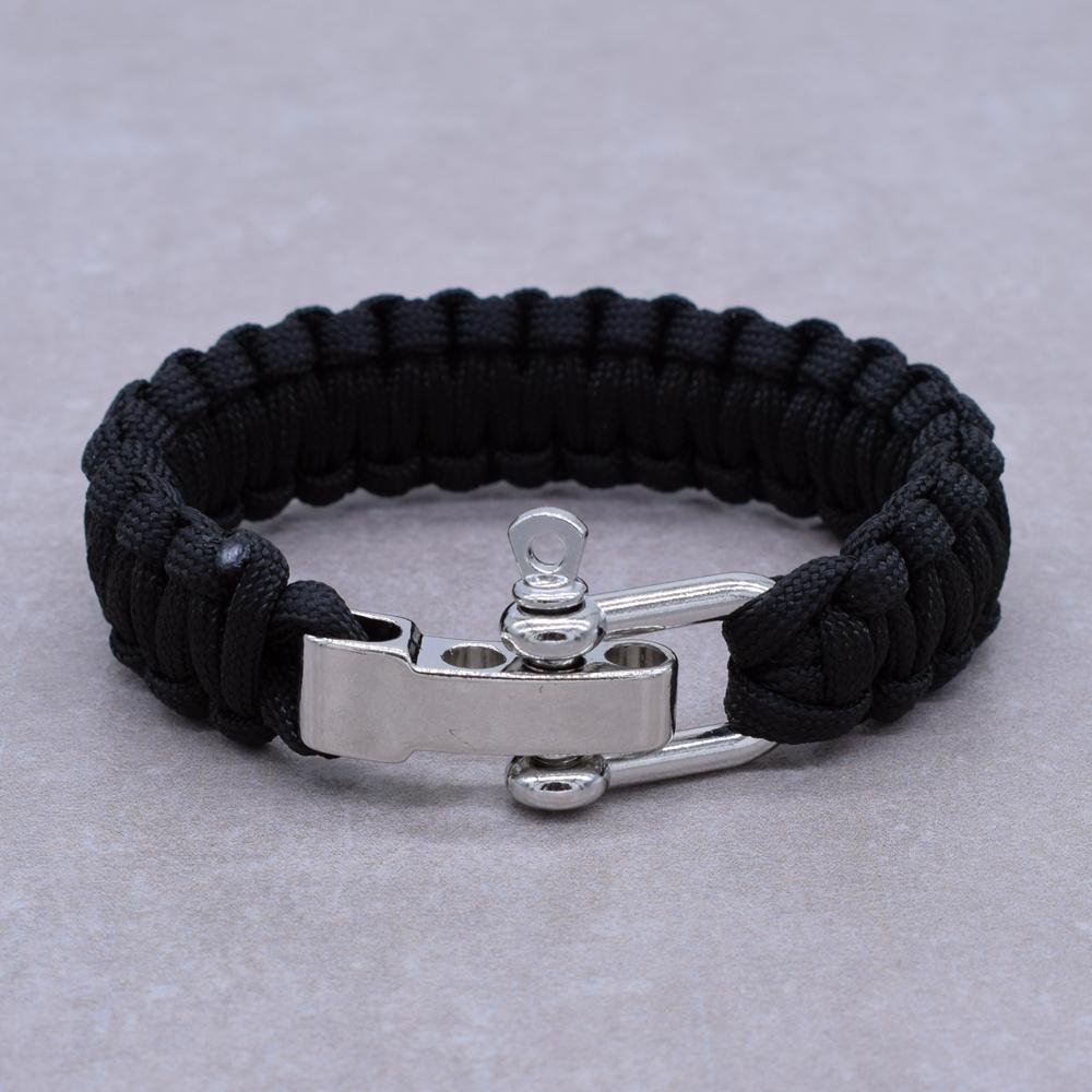 VOQ Outdoor Sports Climbing Mens Bracelet Adjustable Buckle Paracord Survival Bracelet Handmade Creative Jewelry Gifts