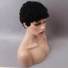 HAIRCUBE Korte Zwarte 100% Menselijk Haar Pruiken voor Vrouwen, Pixie Cut Krullende Pruik Met Pony Lijmloze Pruiken Natuurlijk Dagelijks Gebruik