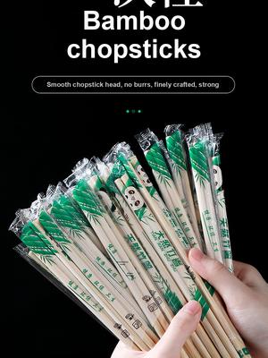 100 Stück Einweg-Essstäbchen - Restaurantgebrauch Bambus-Essstäbchen zum Mitnehmen, Fast Food, Hygiene-Schalen, Erschwingliches und praktisches Essgeschirr