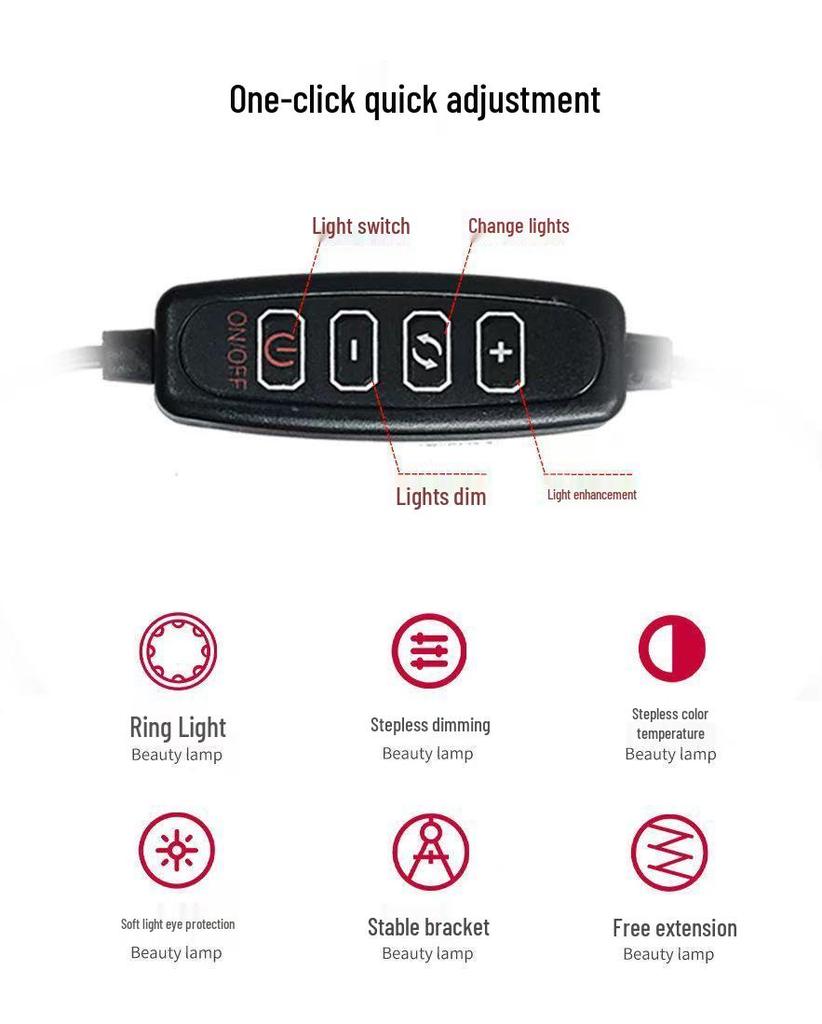 2025 Selfie-Stick-Stativ mit integriertem Fülllicht für mobile Live-Übertragungen