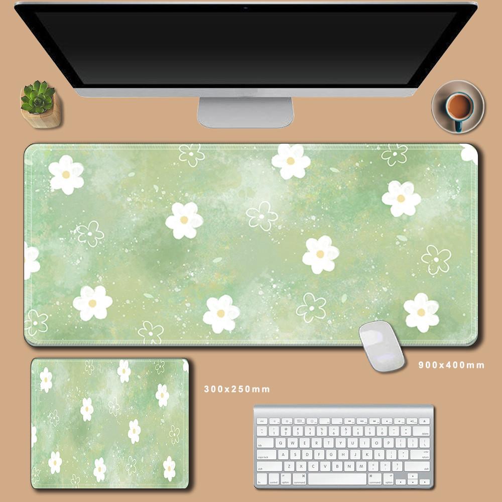 Flower Large Mouse Pad XXL Small Fresh Mousepad Cartoon Office Desk Pads Rubber Anti Slip Carpet Computer Office Accessories