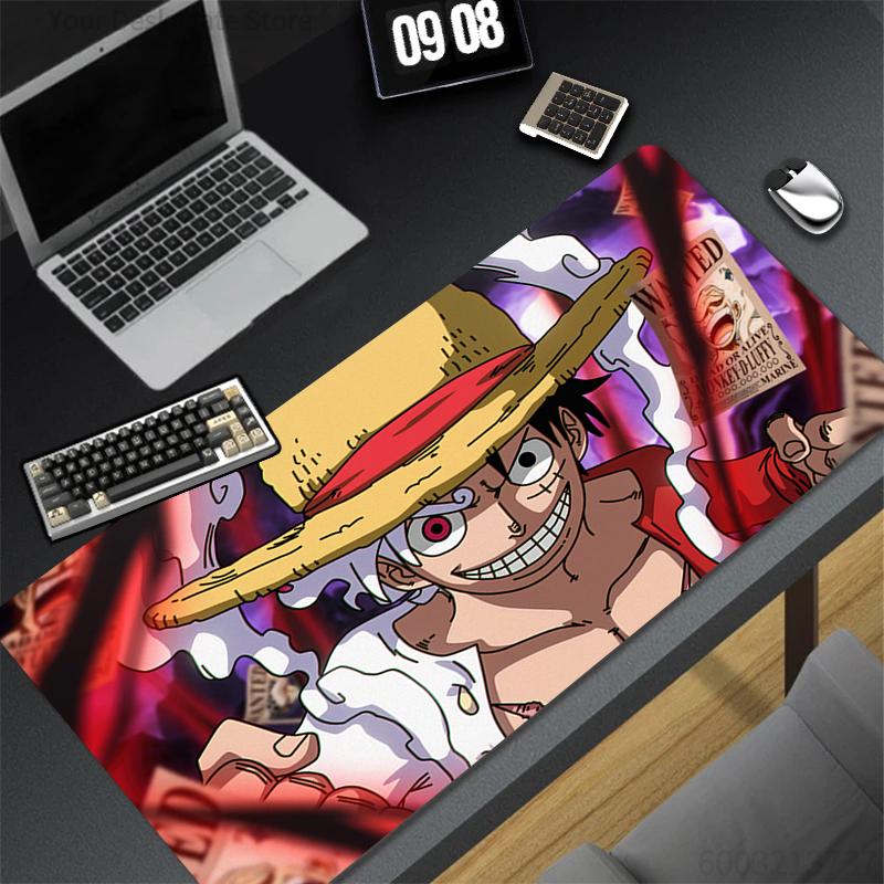 New Mouse Pads Computer Japan Anime One Piece Mausepad Laptop Dragon Luffy Extended Desk Mat PC Cushion Office Accessories Rug