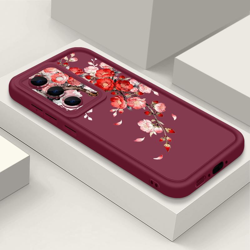 Pink Flower Soft TPU Case For Samsung Galaxy S26 S25 S24 S23 S22 Ultra S23 S25 FE A57 A17 A56 A55 A15 A16 A36 A37 5G Back Cover