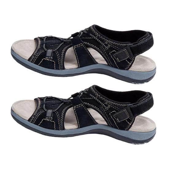 1 Paar bequeme Damensandalen Low Top Bequeme Sommer-Freizeit-Strandurlaub-Sandalen