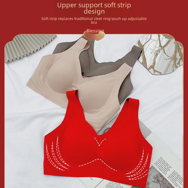 Bright Red Seamless Zodiac Bra: Wireless and Supportive for the New Year