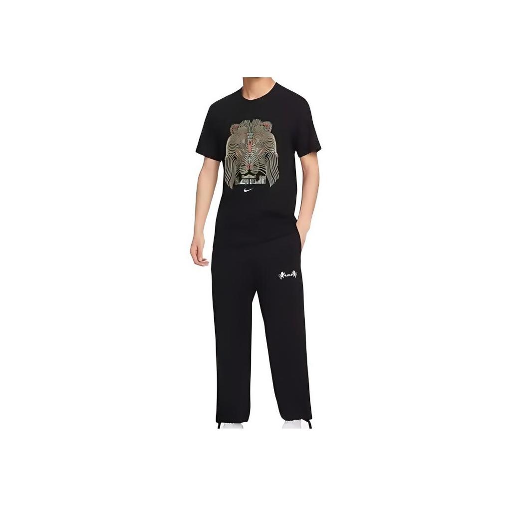 Nike Quick-Dry Pullover Knitted Short Sleeve Round Neck T-Shirt Men Tops Black DX2272-010