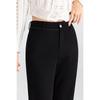 Mengshuya Women's Four-Way Stretch Slim Fit Flared Suit Pants