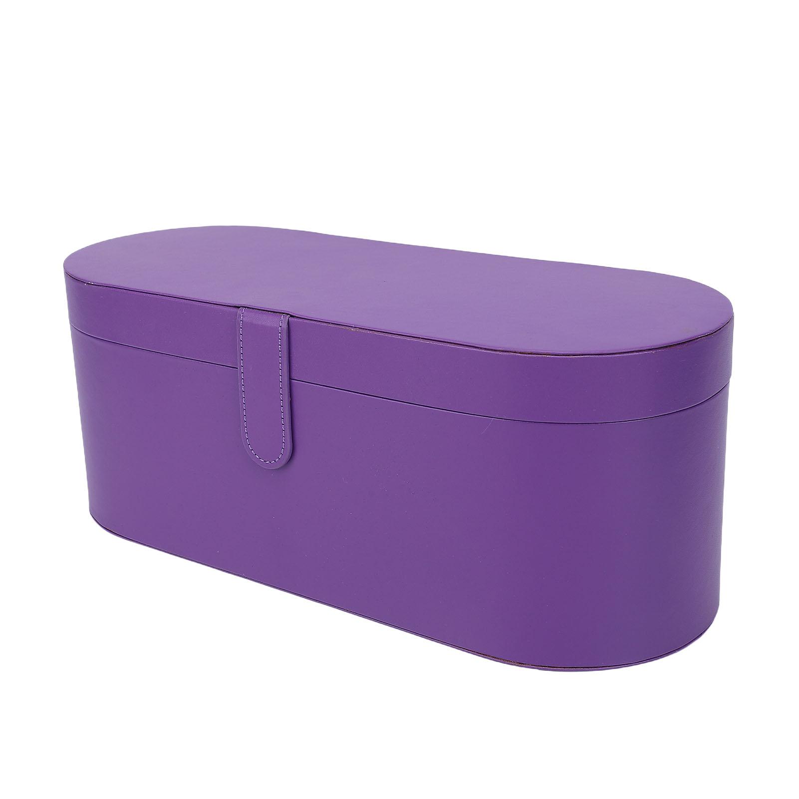 

Hair Tool Travel Bag PU Hair Dryer Carrying Case Anti Scratch Splashproof Hair Styling Tool Storage Box for Home фіолетовий