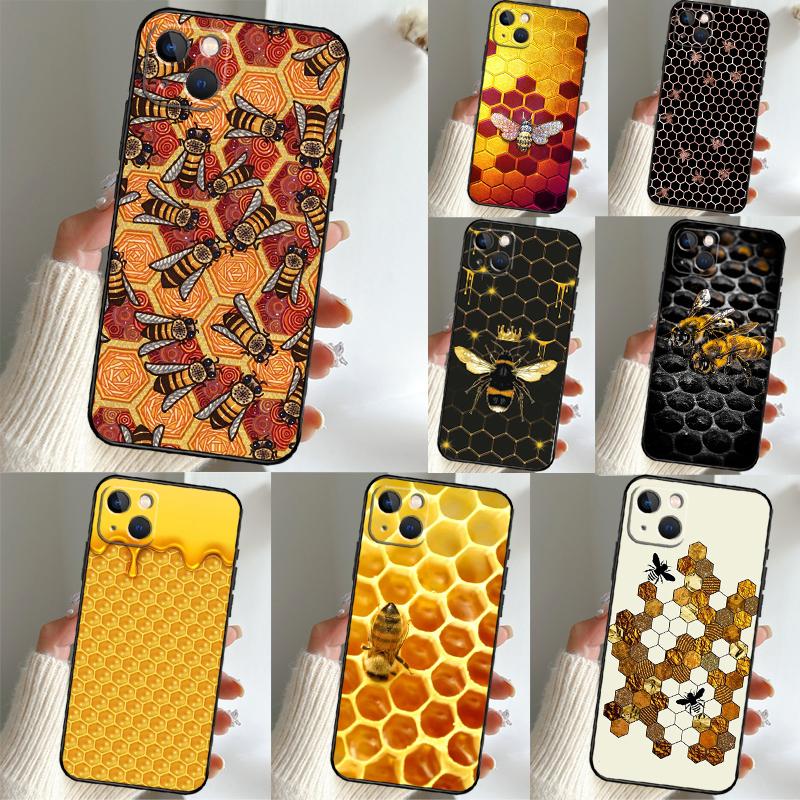 Honeycomb Honey Bee Phone Case For Xiaomi Redmi Note 14 13 12 9 10 11 15 Pro Plus 13C 10C 12C 14C 15C Cover