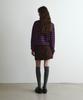 COVERNAT WOMAN Striped Collar Knit Burgundy