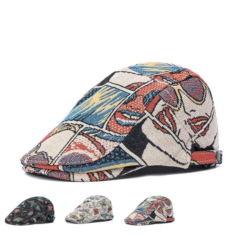 Cappelli da Newsboy in Cotone tinta unita Primavera e Autunno Cappello Piatto da Uomo Berretto da Pittore da Donna 105