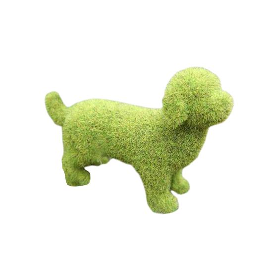Dog Shape DIY Artificial Grass Animal Resin Eye-catching Garden Turf Grass Animal Office Decor