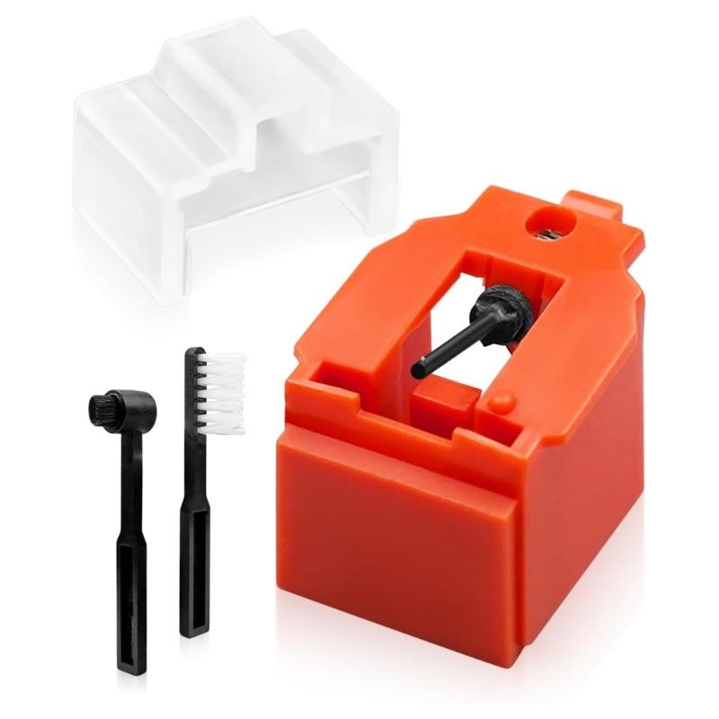 Turntable Needle Diamonds Styluses with Cleaning Brush Phonograph Maintenance Part Record Player Needle for Players 1