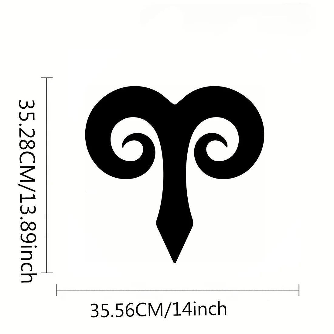 

Panneau Mural Métallique Horscope du Bélier – Внутреннее декорирование в металле, Силуэт в стиле Fer и Art Mural Suspendu чёрный