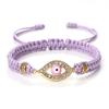 Cross-Border Alloy Bamboo Evil Eye Bracelet: Starry Eyed Woven Couple Bow Design