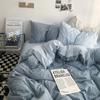 Sweet Blue Love Heart Printed Bedding Set For Girls Adults Children Bed Cover And Flat Sheet Pillowcases Soft Full Size 3/4pcs