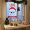 Festive Christmas Door Decorations Featuring Adorable Reindeer And Snowman Felt Window Stickers For Home Holiday Cheer