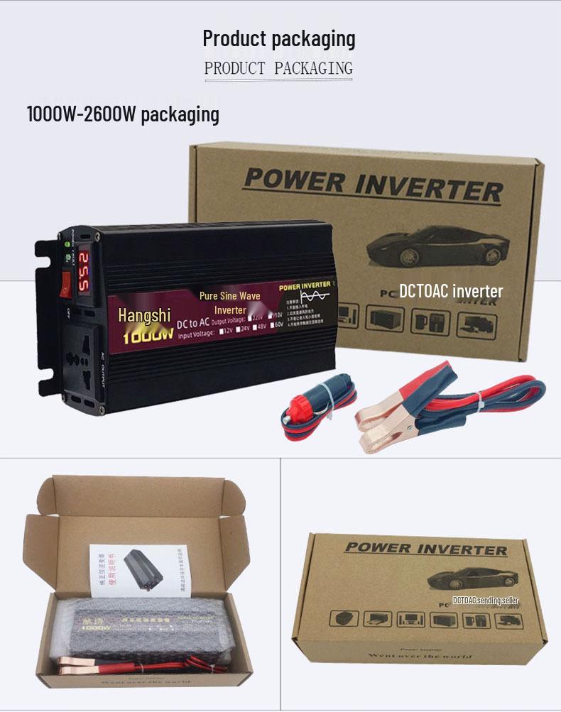 Pure Sine Wave Inverter 12V/24V to 220V - 2000W/3000W/4000W