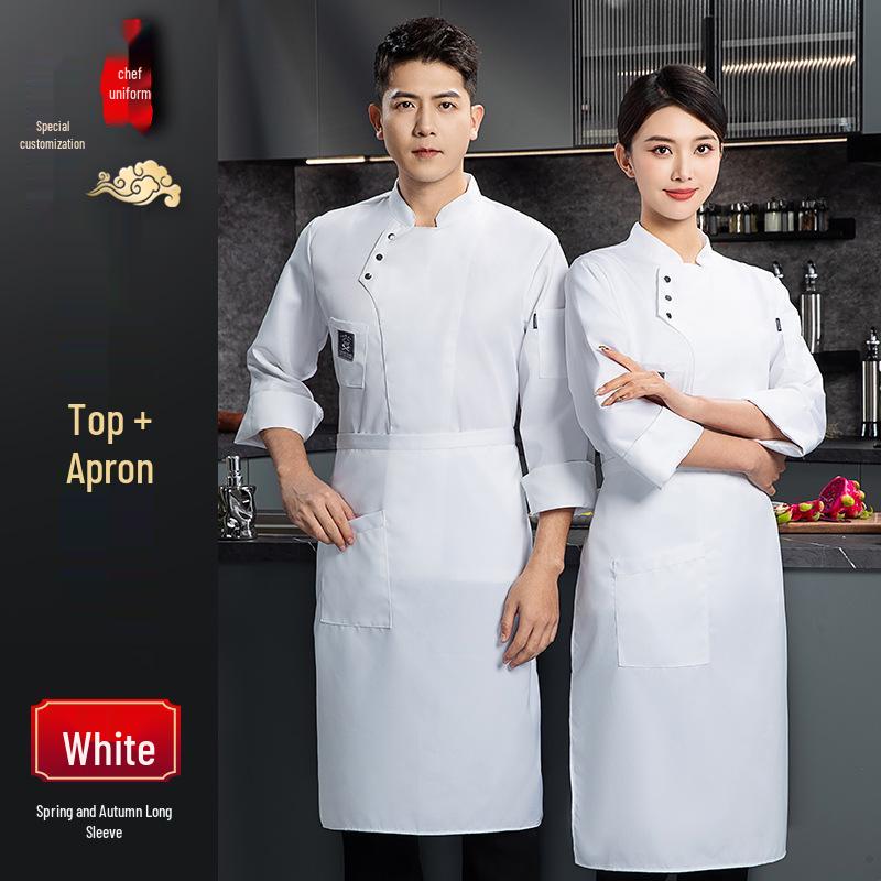 Lightweight Summer Chef Uniform with Three Buttons