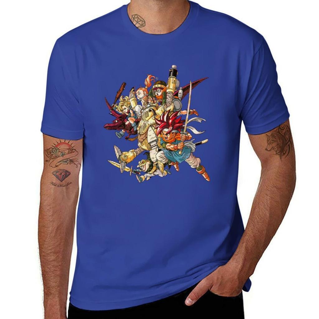CHRONO TRIGGER T-Shirt Sweat Korean Fashion Mens Graphic T-shirts Anime