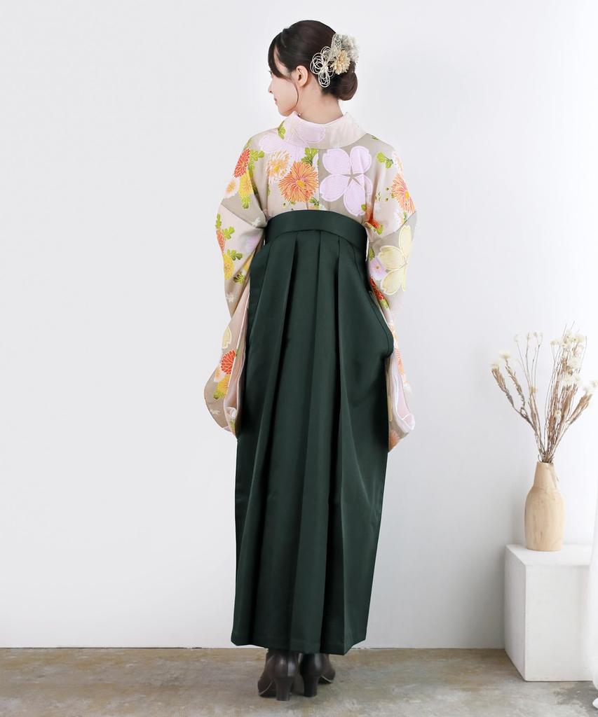 [KYOETSU] Hakama Set – Easy-to-Wear 5-Piece Set (Kimono, Hakama, Under-kimono/Juban, Hakama Sash, Waist Cord) – Size L