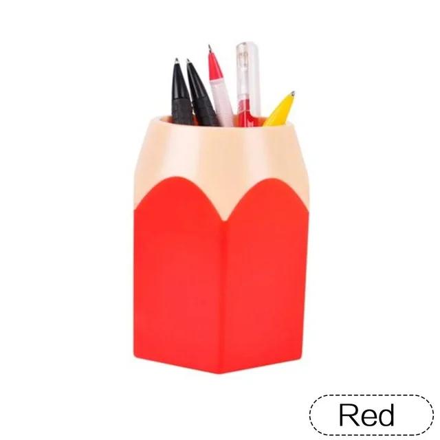 Creative Colored Pencil Head Contrasting Pen Holder Desktop Pen Holder Stationery Storage Pen Holder Makeup Brush Storage Bucket