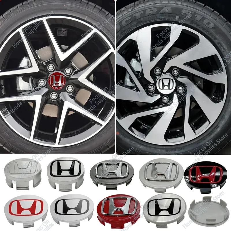 4pcs Car Wheel Center Cover Stickers Hub Cap Auto decoration accessories For Honda Fit Jazz GK5 Civic CRV Accord City HRV XRV ahz256