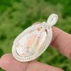 Daughters Day Deal Sterling Silver Scolecite Gemstone Wire Wrap Sister Pendant
