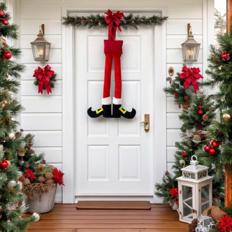 Easy Installation Elf Santa Leg Car Trunk Clip Decoration Christmas Ornament Holiday Party Decoration