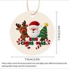 Crochet Style Santa Reindeer and Christmas Tree Acrylic Christmas Tree Ornament Hanging Decoration Festive Holiday Party Supplies Home Decor
