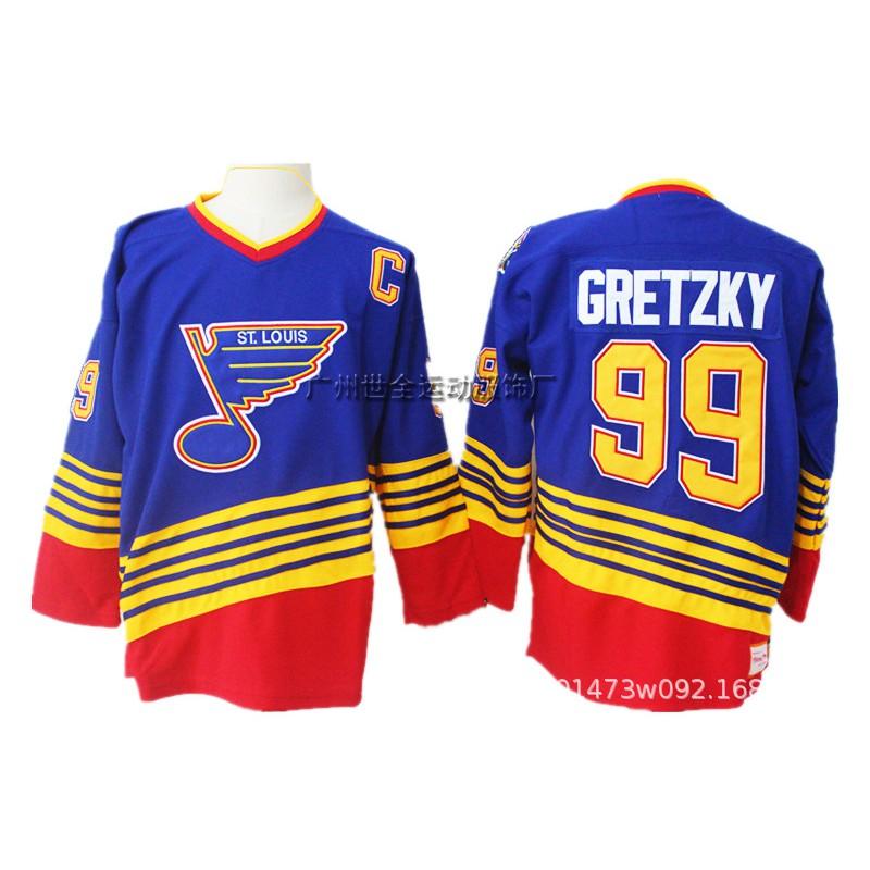 Mens Retro Ice Hockey Jersey Vancouver Canucks St. Louis Blues Los Angeles Kings Cotton Blend Team Fan Apparel