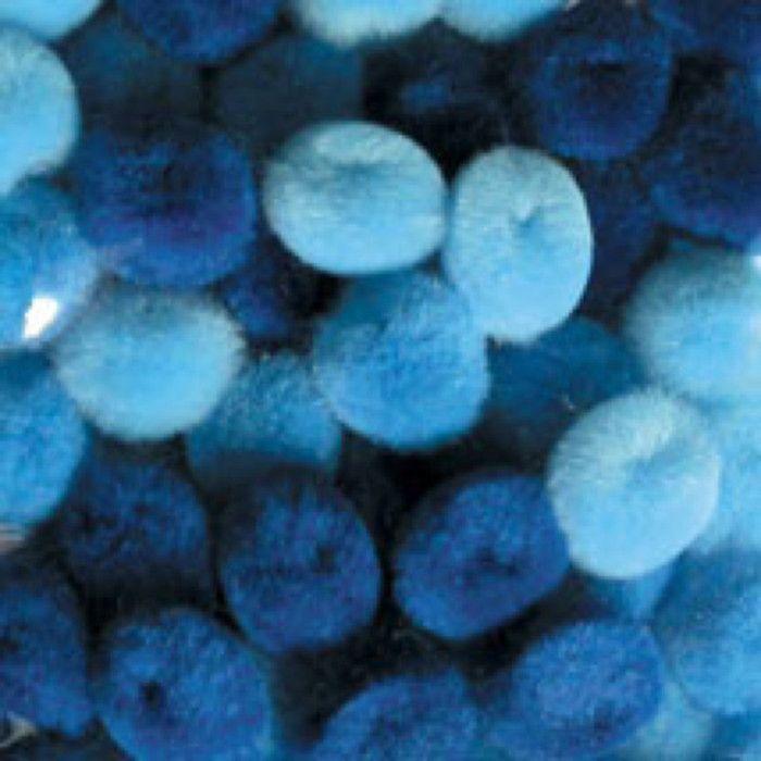 Pompoms 15 Mm Blue Gradient X 45