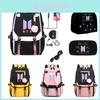 Mochila Bts Fofa de Tecido Oxford com Carregamento USB Ideal para Estudantes do Ensino Fundamental e Médio Capacidade 20-35l