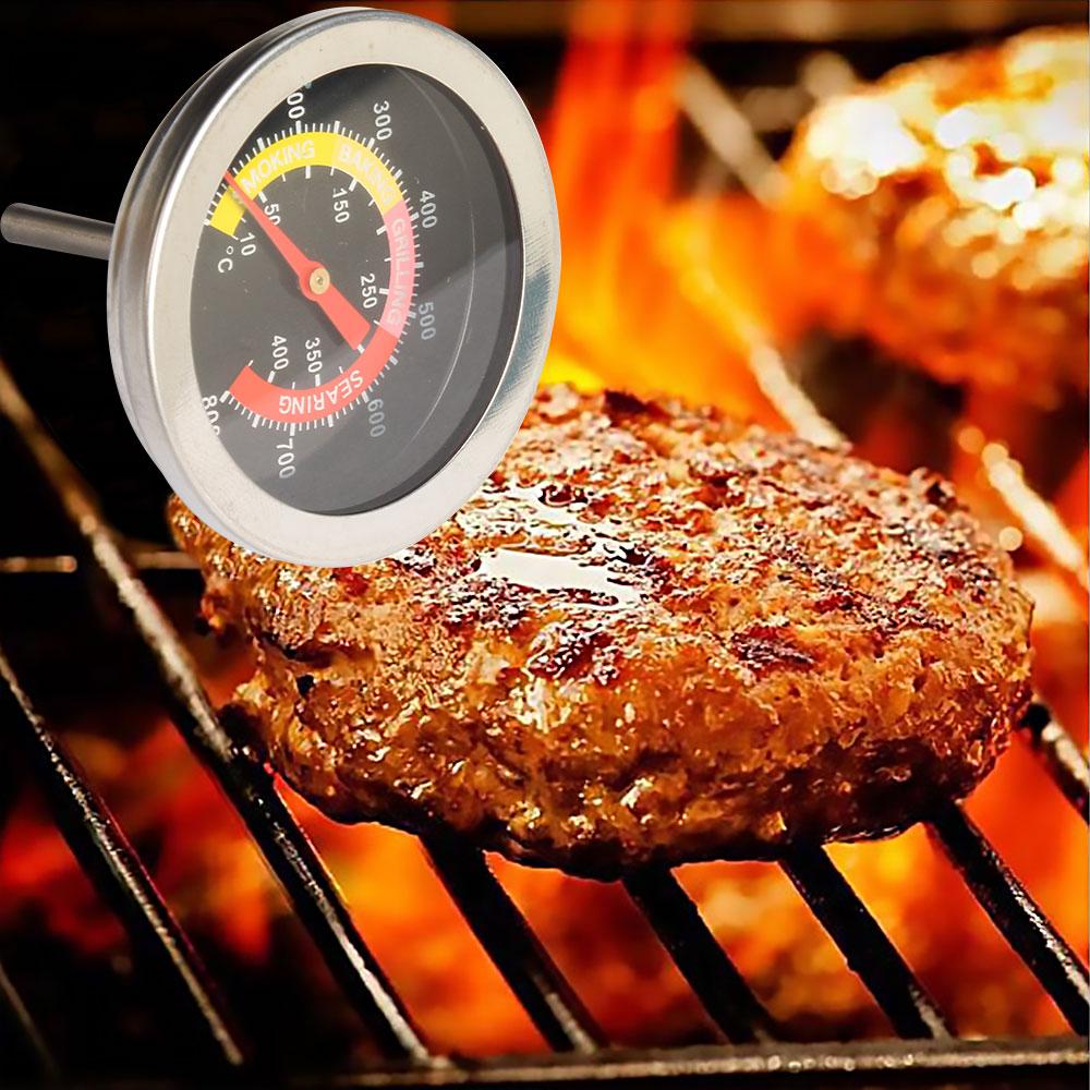 Stainless Steel Bbq Thermometer Pit Wood Smoker Thermometer Oven Grill Pit Thermometer Instant Read Thermometer Tools