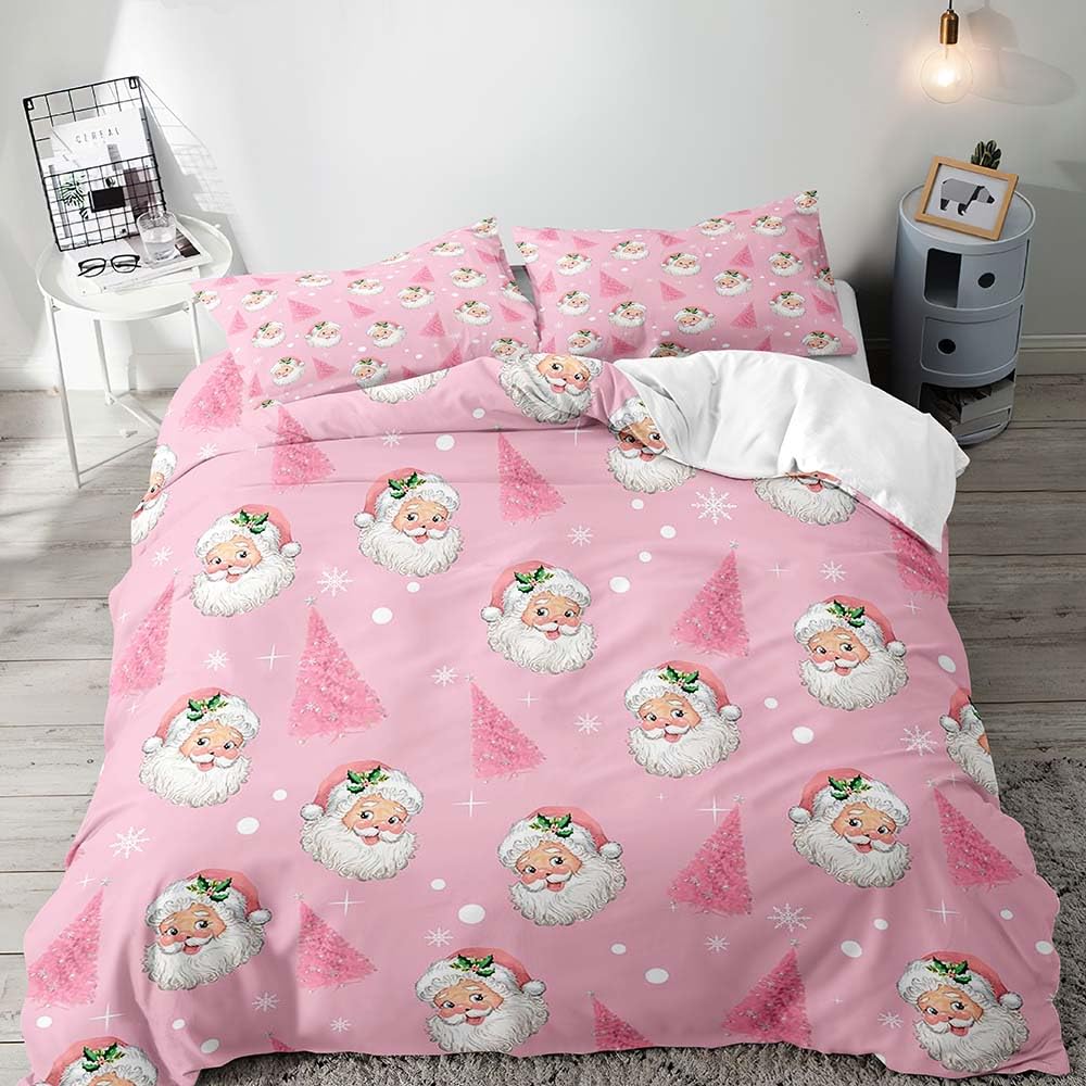 

Christmas Santa Soft Duvet Cover Warm plus Comfortable Bed Comfortable Quilt Cover Set Suitable for Young Boys Young Girls Adult Peoples Quen Sized 100*200cm Single