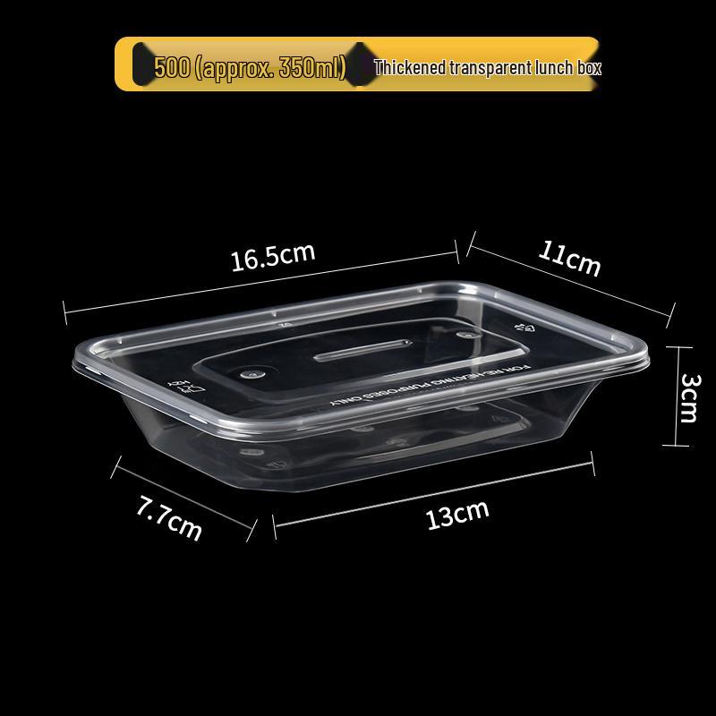 Disposable Transparent Food-Grade Round Takeaway Box for Salad, Bento, or Rice - High Temperature Resistant