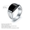 Origineller Herrenring aus schwarzem Achat, hochwertiger und würdevoller Design-Ring aus S925-Silber mit eingelegten Edelsteinen