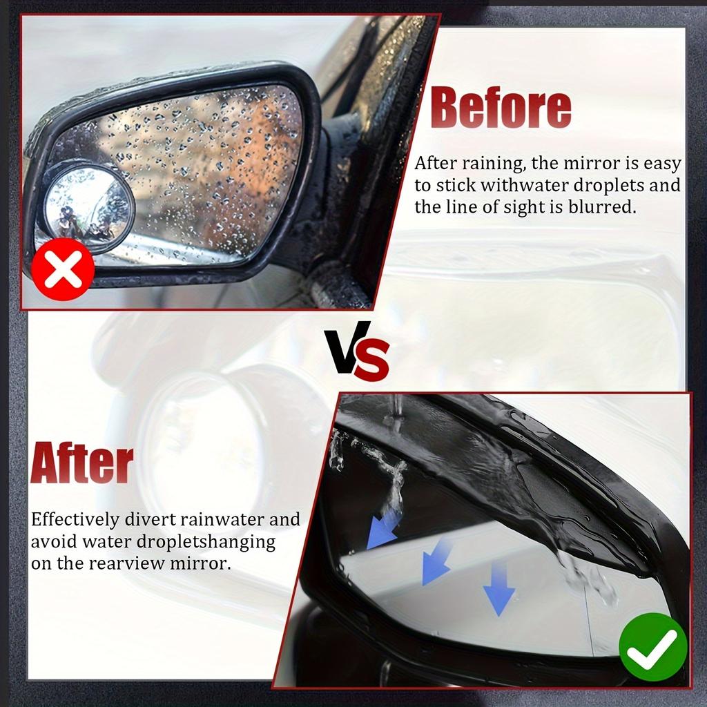 A Set of 2 Silicone Rain Covers for Car Rearview Mirrors, Rain Eyebrows for Car Rearview Mirrors,a Rain Shield for Car Weather