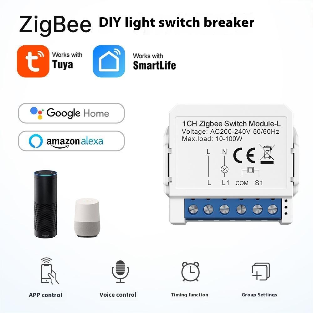 LZWSM16 1 Gang Zigbee 3.0 Smart Circuit Breaker Tuya Switch Module Single Live Wire Control