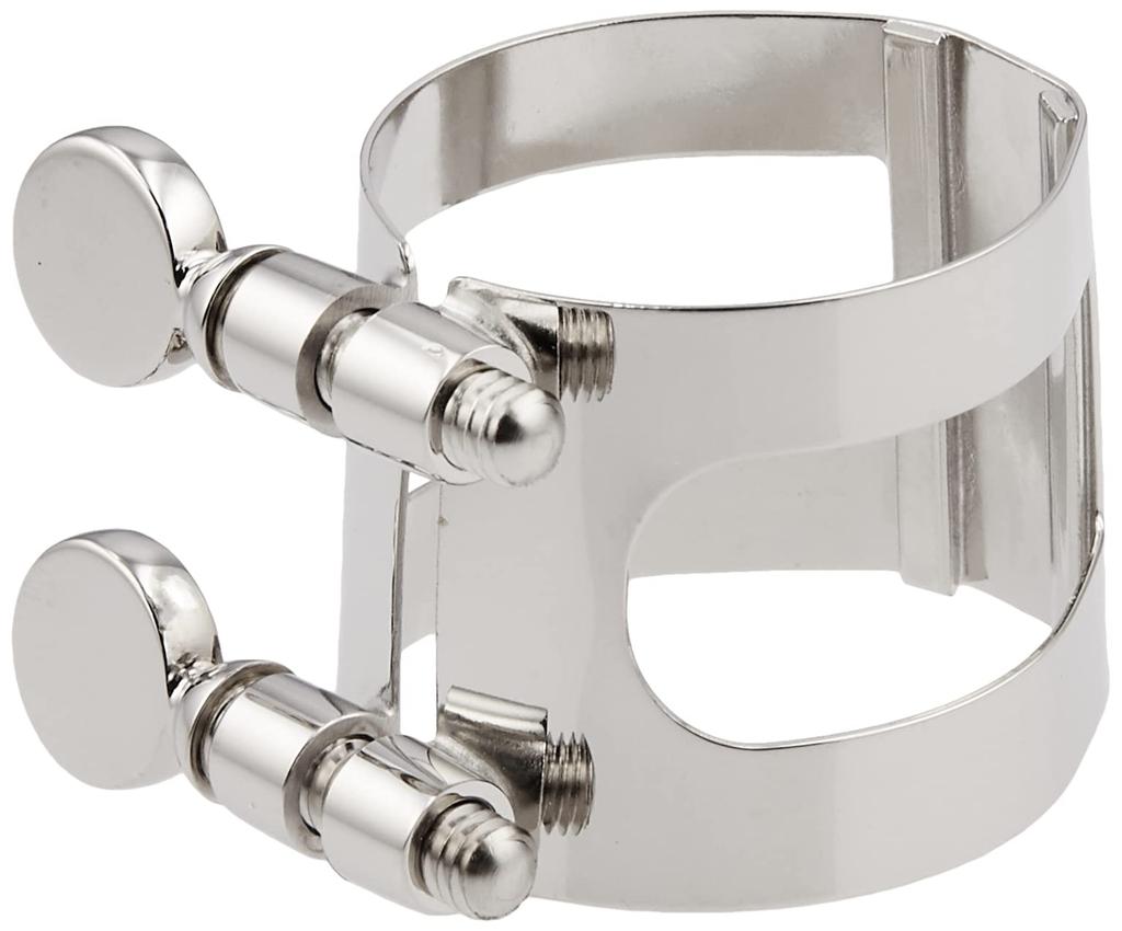 D.BONADE Alto Saxophone Ligature, Reverse Tightening, Nickel Plated Finish (2254U)