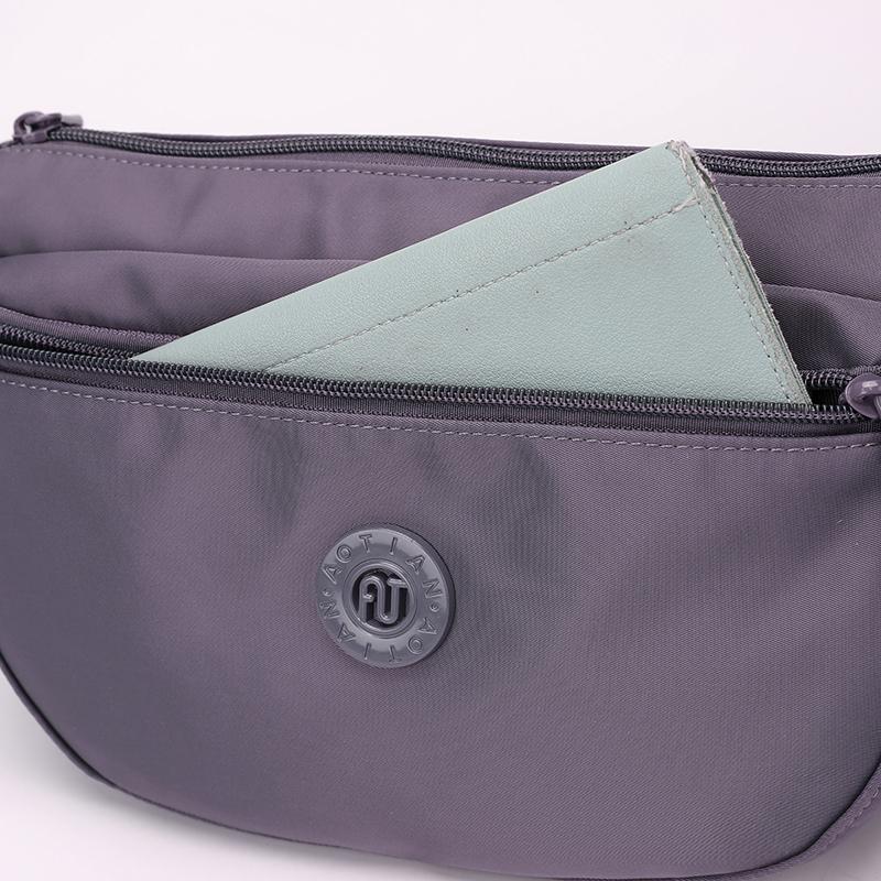 Lightweight Nylon Crossbody Bag for Women Casual Shoulder Handbag Travel Purse with Zipper
