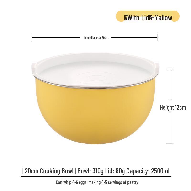 Смесительная миска из нержавеющей стали с крышкой